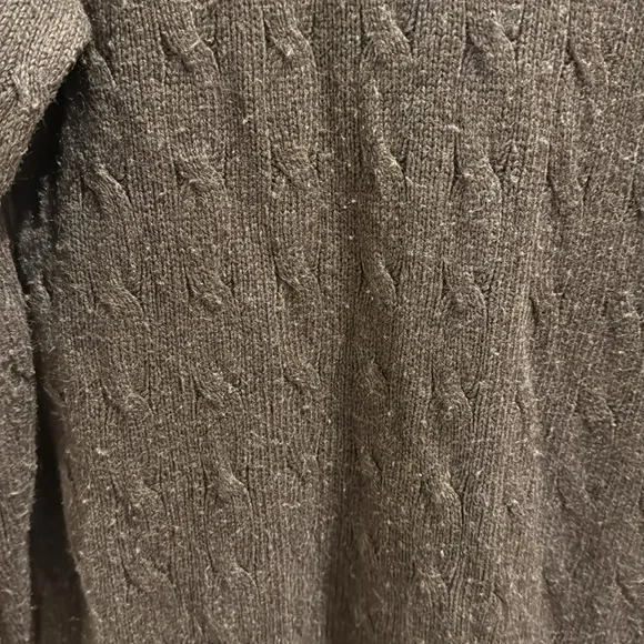 MEN’S POLO BY RALPH LAUREN 100% SILK BROWN SWEATER. CABLE KNIT - Picture 4 of 12